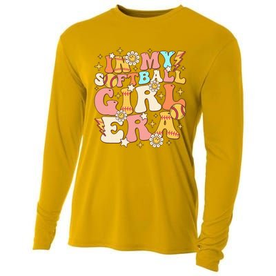 In My Softball Girl Era Retro Softball Girl Groovy Cute Cooling Performance Long Sleeve Crew