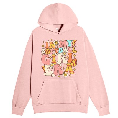 In My Softball Girl Era Retro Softball Girl Groovy Cute Urban Pullover Hoodie