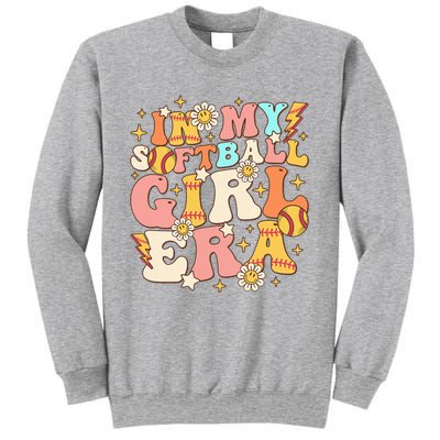 In My Softball Girl Era Retro Softball Girl Groovy Cute Sweatshirt