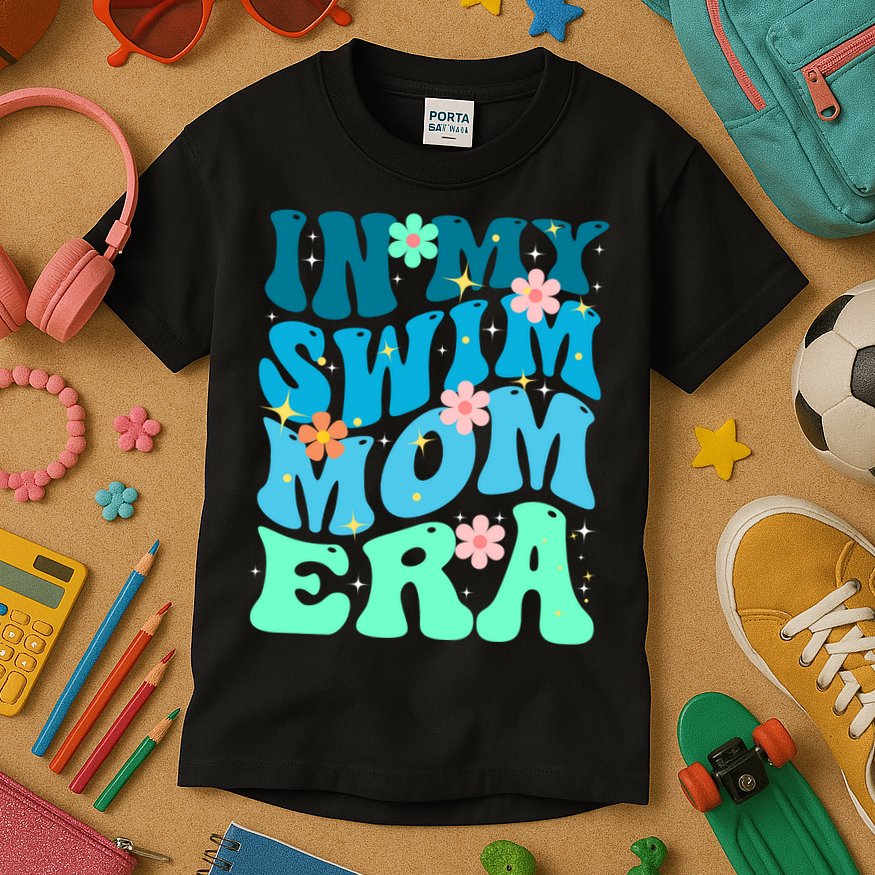 In My Swim Mom Era Kids T-Shirt