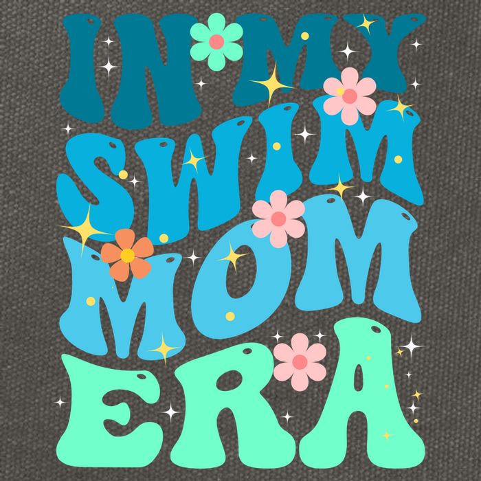In My Swim Mom Era Cotton Canvas Backpack