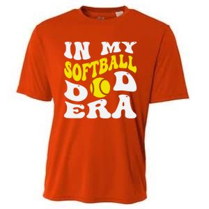 In My Softball Dad Era Funny Proud Softball Dad Groovy Great Gift Cooling Performance Crew T-Shirt