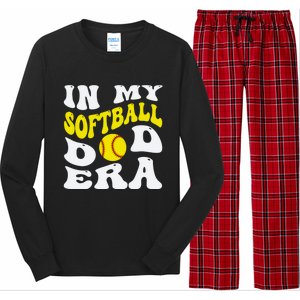 In My Softball Dad Era Funny Proud Softball Dad Groovy Great Gift Long Sleeve Pajama Set