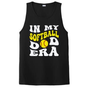 In My Softball Dad Era Funny Proud Softball Dad Groovy Great Gift PosiCharge Competitor Tank