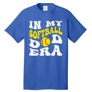 In My Softball Dad Era Funny Proud Softball Dad Groovy Great Gift Tall T-Shirt