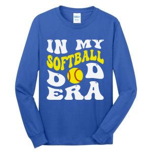 In My Softball Dad Era Funny Proud Softball Dad Groovy Great Gift Tall Long Sleeve T-Shirt