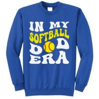 In My Softball Dad Era Funny Proud Softball Dad Groovy Great Gift Tall Sweatshirt