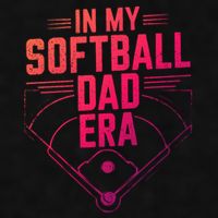 In My Softball Dad Era Softball Team Dad Softball Dads Gift Ladies PosiCharge Tri-Blend Wicking Tank
