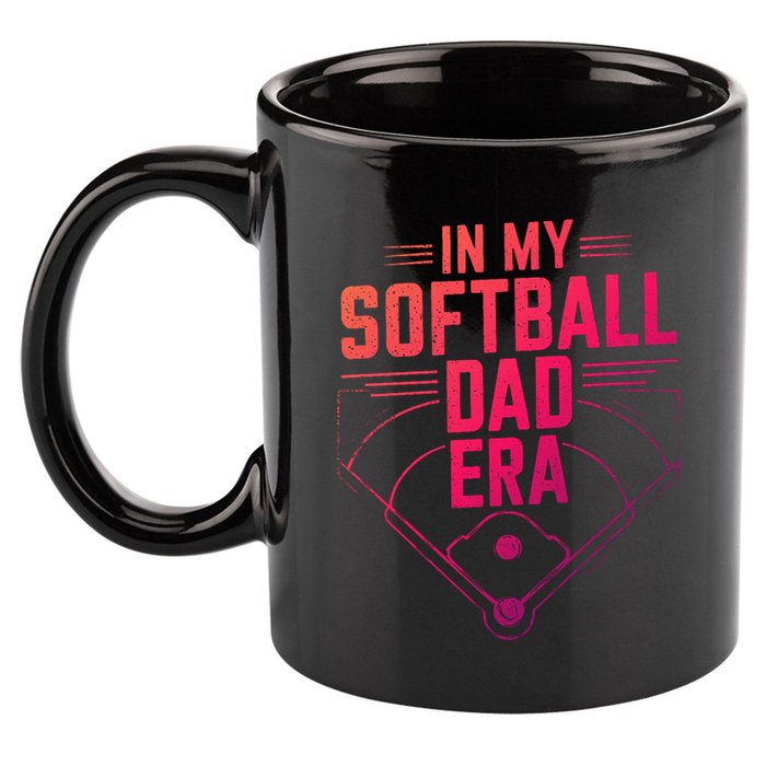 In My Softball Dad Era Softball Team Dad Softball Dads Gift 11oz C Handle Ceramic Mug