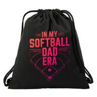 In My Softball Dad Era Softball Team Dad Softball Dads Gift Drawstring Bag