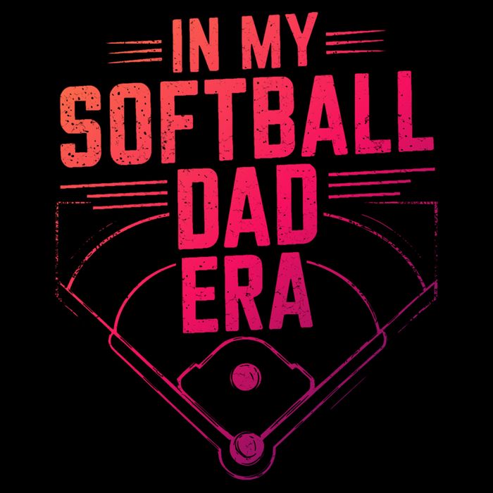 In My Softball Dad Era Softball Team Dad Softball Dads Gift Flat Bill Trucker Hat