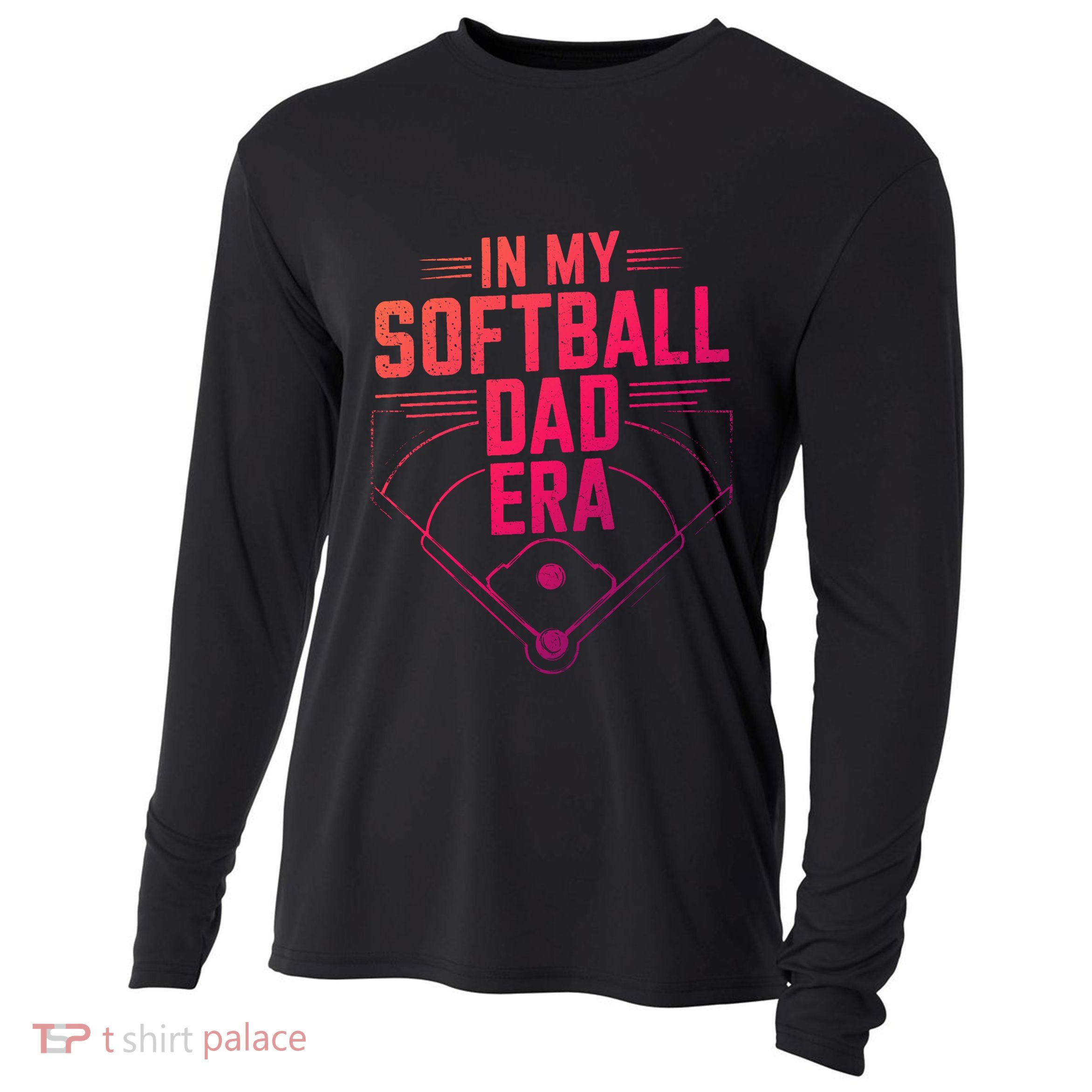 In My Softball Dad Era Softball Team Dad Softball Dads Gift Cooling Performance Long Sleeve Crew