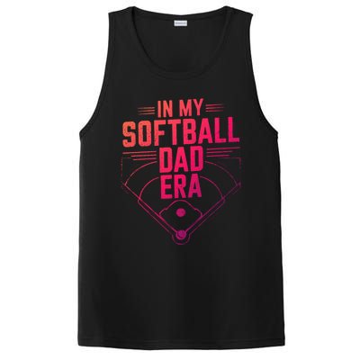 In My Softball Dad Era Softball Team Dad Softball Dads Gift PosiCharge Competitor Tank