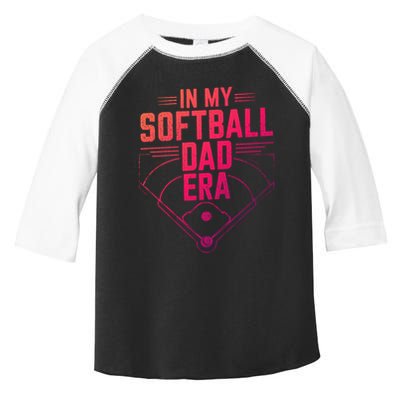 In My Softball Dad Era Softball Team Dad Softball Dads Gift Toddler Fine Jersey T-Shirt
