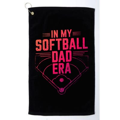 In My Softball Dad Era Softball Team Dad Softball Dads Gift Golf Towel