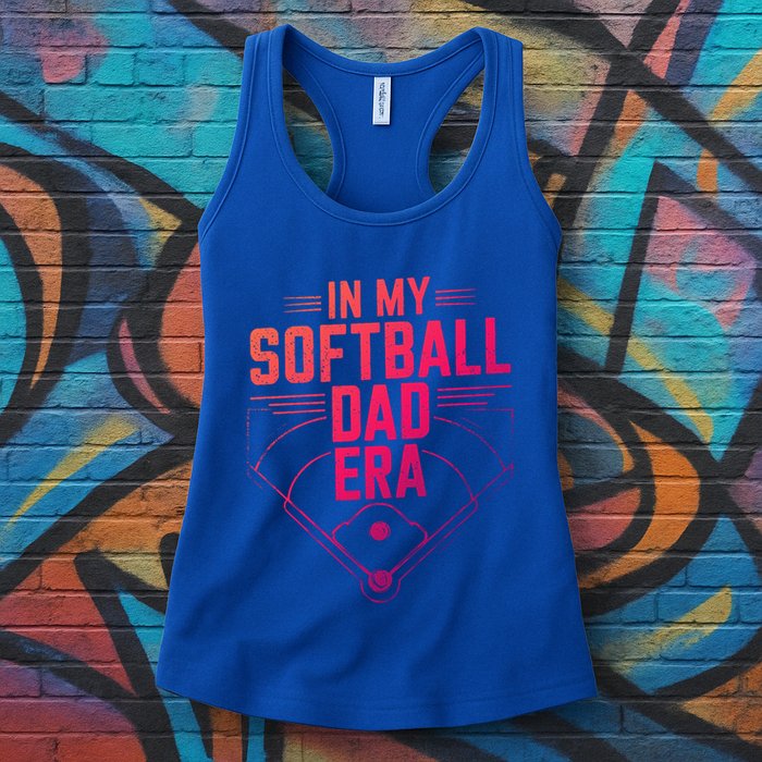 In My Softball Dad Era Softball Team Dad Softball Dads Gift Womens Tank Top