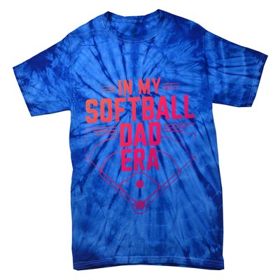 In My Softball Dad Era Softball Team Dad Softball Dads Gift Tie-Dye T-Shirt