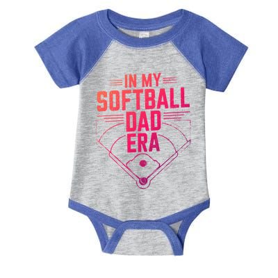 In My Softball Dad Era Softball Team Dad Softball Dads Gift Infant Baby Jersey Bodysuit