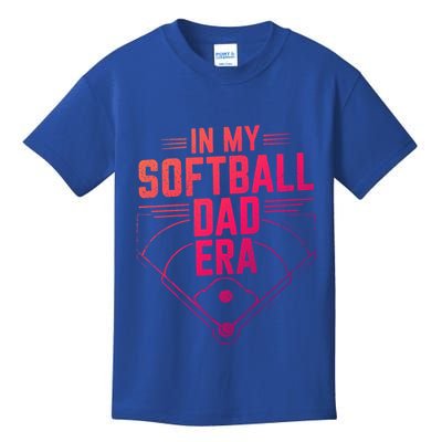 In My Softball Dad Era Softball Team Dad Softball Dads Gift Kids T-Shirt