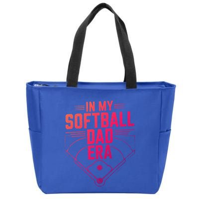 In My Softball Dad Era Softball Team Dad Softball Dads Gift Zip Tote Bag
