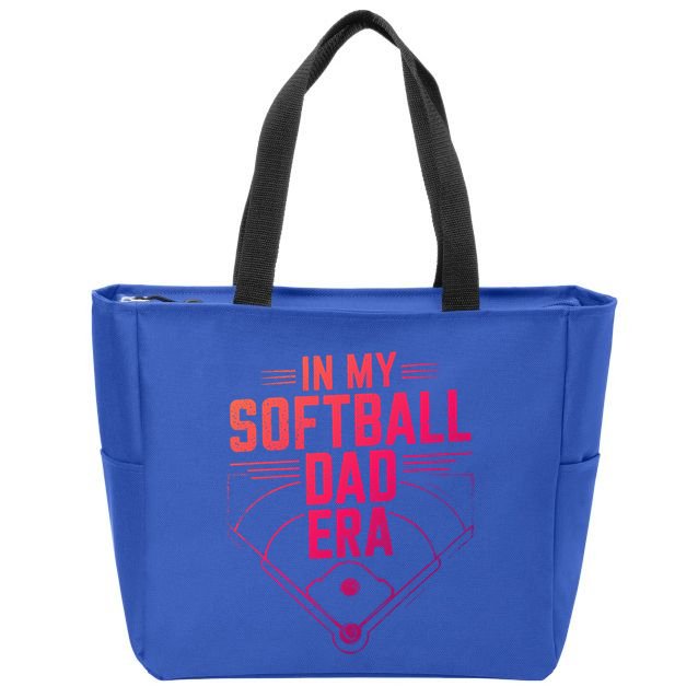 In My Softball Dad Era Softball Team Dad Softball Dads Gift Zip Tote Bag