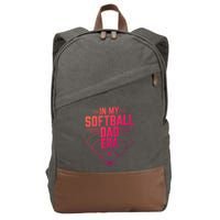 In My Softball Dad Era Softball Team Dad Softball Dads Gift Cotton Canvas Backpack