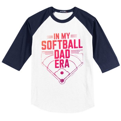 In My Softball Dad Era Softball Team Dad Softball Dads Gift Baseball Sleeve Shirt