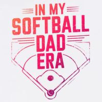 In My Softball Dad Era Softball Team Dad Softball Dads Gift Garment-Dyed Sweatshirt