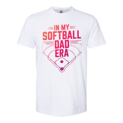 In My Softball Dad Era Softball Team Dad Softball Dads Gift Softstyle CVC T-Shirt