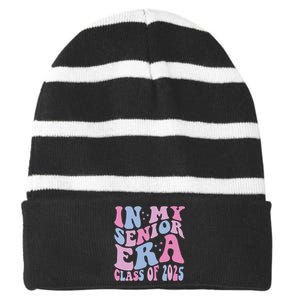 In My Senior Era Class Of 2025 Senior 2025 Striped Beanie with Solid Band