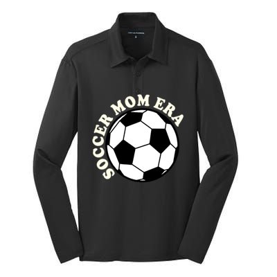 In My Soccer Mom Era Gift Silk Touch Performance Long Sleeve Polo