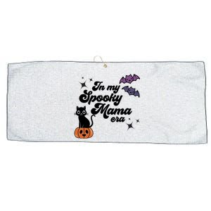 In My Spooky Mama Era Funny Pregnancy Mom Halloween Meaningful Gift Large Microfiber Waffle Golf Towel