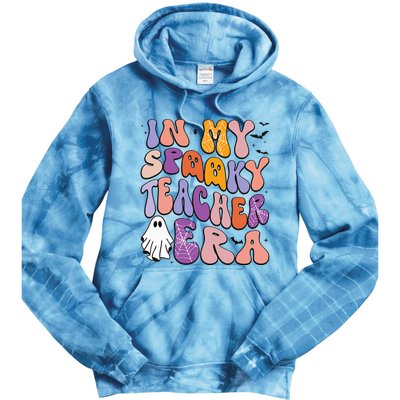 in my spooky teacher era groovy ghost teacher halloween Tie Dye Hoodie