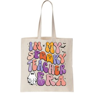 in my spooky teacher era groovy ghost teacher halloween Tote Bag