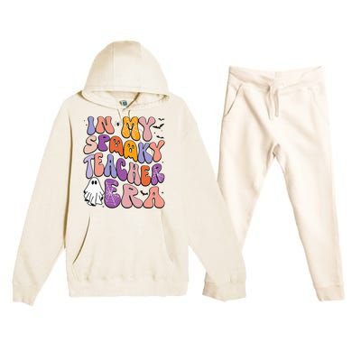 in my spooky teacher era groovy ghost teacher halloween Premium Hooded Sweatsuit Set