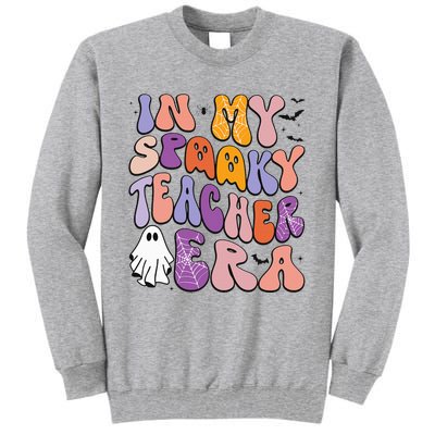 in my spooky teacher era groovy ghost teacher halloween Tall Sweatshirt