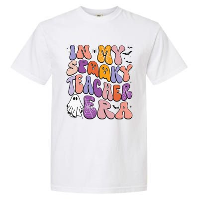 in my spooky teacher era groovy ghost teacher halloween Garment-Dyed Heavyweight T-Shirt