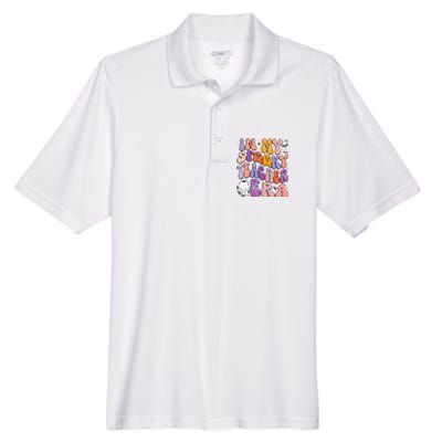 in my spooky teacher era groovy ghost teacher halloween Men's Origin Performance Pique Polo