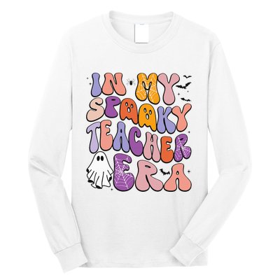 in my spooky teacher era groovy ghost teacher halloween Long Sleeve Shirt