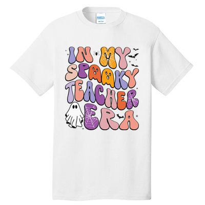 in my spooky teacher era groovy ghost teacher halloween Tall T-Shirt