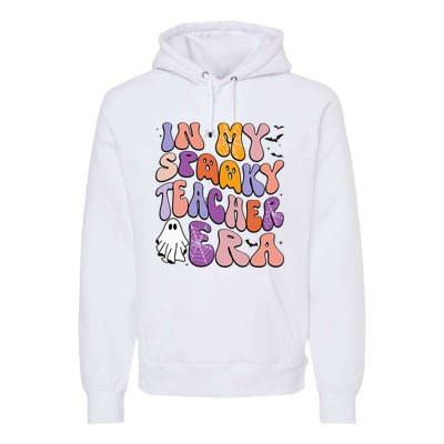 in my spooky teacher era groovy ghost teacher halloween Premium Hoodie