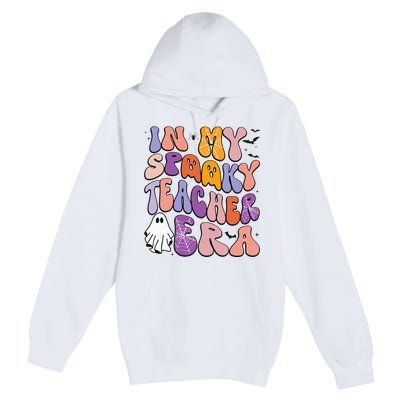 in my spooky teacher era groovy ghost teacher halloween Premium Pullover Hoodie