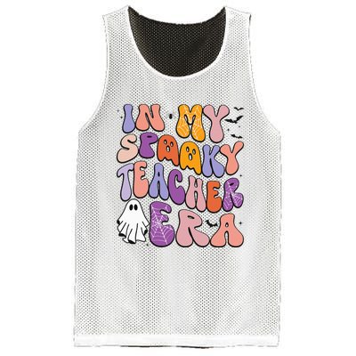 in my spooky teacher era groovy ghost teacher halloween Mesh Reversible Basketball Jersey Tank