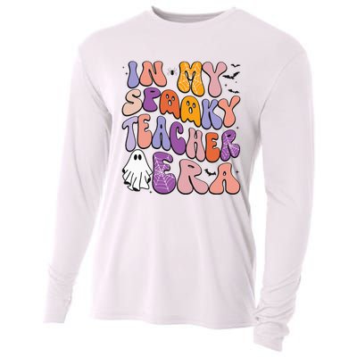 in my spooky teacher era groovy ghost teacher halloween Cooling Performance Long Sleeve Crew