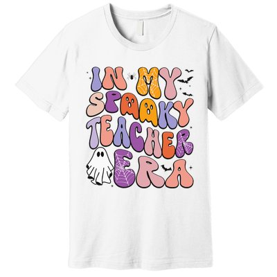 in my spooky teacher era groovy ghost teacher halloween Premium T-Shirt