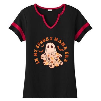 In My Spooky Mama Era Groovy Halloween Gift 2 Sided Great Gift Ladies Halftime Notch Neck Tee