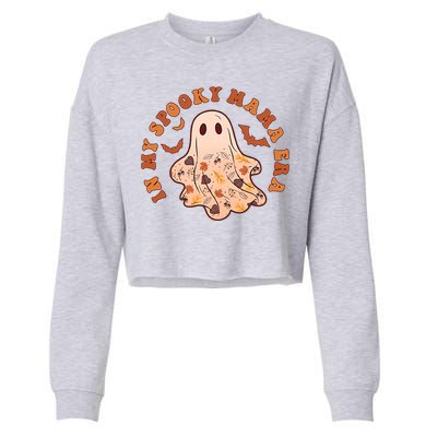 In My Spooky Mama Era Groovy Halloween Gift 2 Sided Great Gift Cropped Pullover Crew