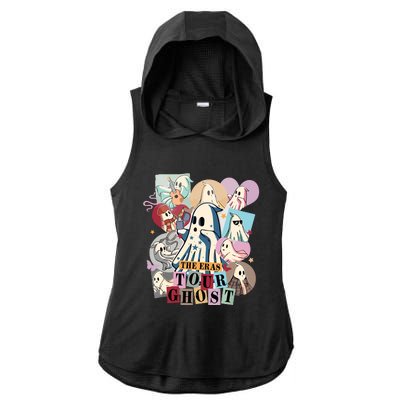 In My Spooky Era Groovy Hippie Halloween Ghost Ladies PosiCharge Tri-Blend Wicking Draft Hoodie Tank