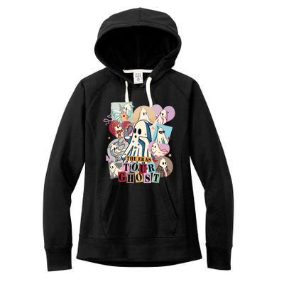 In My Spooky Era Groovy Hippie Halloween Ghost Women's Fleece Hoodie