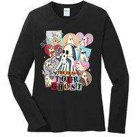 In My Spooky Era Groovy Hippie Halloween Ghost Ladies Long Sleeve Shirt